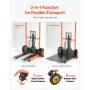 VEVOR Hydraulic Material Lift Winch Stacker, 205 kg Load Capacity, Pallet Truck Dolly with Fork Lift Table, 1000 mm Max Lifting 