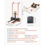 VEVOR Hydraulic Material Lift Winch Stacker, 205 kg Load Capacity, Pallet Truck Dolly with Fork Lift Table, 1000 mm Max Lifting 