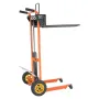 VEVOR Hydraulic Material Lift Winch Stacker, 205 kg Load Capacity, Pallet Truck Dolly with Fork Lift Table, 1000 mm Max Lifting 