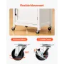 VEVOR Kitchen Island Cart with Single Door Cabinet, Mobile Carts with Drawer, Towel Rack, Hooks, Portable Table on Swivel Wheels