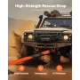VEVOR Recovery trækstrop 76,2 mm, 2,4 m 16329 kg Brudstyrke, tredobbelt forstærkede løkkestropper, træsparer, forlængelse af