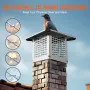 Chimney Cap 228.6 x 228.6mm, 304 Stainless Steel Fireplace Chimney Cover, Not Easily Toppled & Practical Accessories & Easy Inst