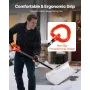 VEVOR Snow Pusher Skovl, 76,2 cm Udendørs sneplov skovl med ergonomisk greb, HDPE plastikblad, vinterskovl med segmenteret