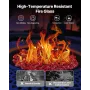 VEVOR Fire Glass, 10 LBS / 4.5 KG Smokeless & High-Temperature Resistant Fireplace Rocks, 3/4-Inch / 19.05 mm Reflective Firepit
