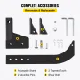 Hitch Mounted Ripper, 18\" Shank Length Box Scraper Shank, 4 Hole Site Box Blade for Tractor, 2 Locating Pins Ripper Shank, 2 Pl