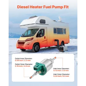 VEVOR Diesel Heater Fuel Pump, 12V DC Car Air Heater Diesel Fuel Dosing Pump, 22ML Aluminum Air Diesels Parking Heaters Pumps Fi