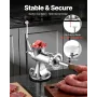 Manual Meat Grinder, 304 Stainless Steel Hand Meat Grinder with Suction Cup + Steel Table Clamp, Meat Mincer Sausage Maker & 2 C