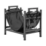 Indoor Firewood Rack, 45cm Curved Log Holder with Canvas
