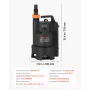 690W dykpumpe, 17500 L/H, PP-GF20 dykpumpe til snavset rent