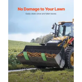 VEVOR traktor skovlbeskytter, 2 STK Heavy Duty stål skovl kantbeskyttere, Edge Tamer Anti-Skid enhed med dobbelt sekskant Lo