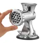 Manual Meat Grinder, 304 Stainless Steel Hand Meat Grinder with Suction Cup + Steel Table Clamp, Meat Mincer Sausage Maker & 2 C