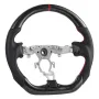 Steering Wheel for 2008-2020 Nissan 370Z, Carbon Fiber Steering Wheel D-Shaped Flat-Bottom, Leather Grip with Non-Slip Texture &