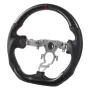 VEVOR Steering Wheel for 2008-2020 Nissan 370Z, Carbon Fiber Steering Wheel D-Shaped Flat-Bottom, Leather Grip with Non-Slip Tex