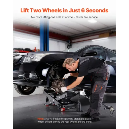 VEVOR Air Portable Car Lift, 3 Ton Kapacitet, 550 mm Max Højde, Justerbar Portable Air Car Lift med Airbag, Støttestativer, Wh