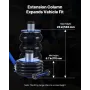 Air Jack, 6 Ton Quadruple Bag Airbag Jack, Lift Up to 673 mm with Heightened Column, Adjustable Handle & Thick Rubber Pad, 2-5 s