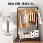 Tøjstativ, kraftigt tøjbeklædningsstativ med hængende stang og