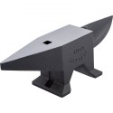 Cast Iron Anvil, 132 Lbs(60kg) Single Horn Anvil with Large Countertop and Stable Base, High Hardness Rugged Round Horn Anvil