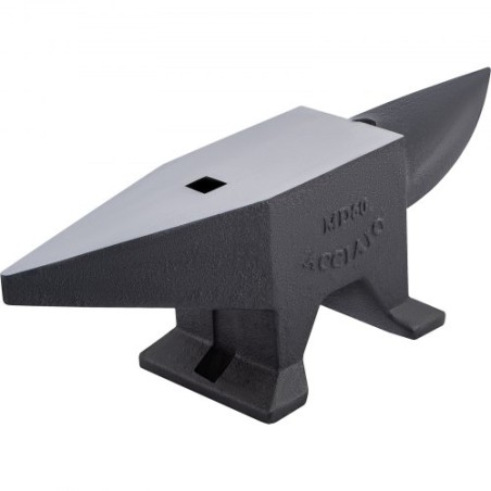Cast Iron Anvil, 132 Lbs(60kg) Single Horn Anvil with Large Countertop and Stable Base, High Hardness Rugged Round Horn Anvil