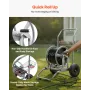 Water Hose Reel Cart, 6096/9144 cm High-Pressure Garden Hose Cart, Hoses Reel Carts with Two Wheels, Handle & Heavy-Duty Mesh St