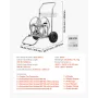 VEVOR Water Hose Reel Cart, 6096/9144 cm High-Pressure Garden Hose Cart, Hoses Reel Carts with Two Wheels, Handle & Heavy-Duty M