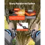 Tree Climbing Spikes, Height-Adjustable Tree Climbing Gear with Straps & Padding Cushion, 159 kg Load Capacity, Heavy Duty Steel