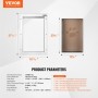 Pet Door for Door with Lock andÂ Magnetic Flap System Aluminum Frame XL