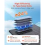 2PCS 400W Bifacial Solar Panels, 16BB N-Type Monocrystalline PV Module 24% Efficiency, IP65 Waterproof Solar Panel with MC4 Outp