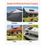 2PCS 400W Bifacial Solar Panels, 16BB N-Type Monocrystalline PV Module 24% Efficiency, IP65 Waterproof Solar Panel with MC4 Outp