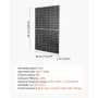 2PCS 400W Bifacial Solar Panels, 16BB N-Type Monocrystalline PV Module 24% Efficiency, IP65 Waterproof Solar Panel with MC4 Outp