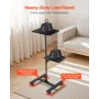 Projector Stand, 2 Shelves Laptop Floor Stand, Projector Stands Table with Adjustable Height 860 to 1360mm, I-Beam Frame Project