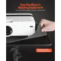 Projector Stand, 2 Shelves Laptop Floor Stand, Projector Stands Table with Adjustable Height 860 to 1360mm, I-Beam Frame Project