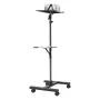 VEVOR Projector Stand, 2 Shelves Laptop Floor Stand, Projector Stands Table with Adjustable Height 860 to 1360mm, I-Beam Frame P