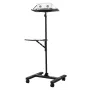 Projector Stand, 2 Shelves Laptop Floor Stand, Projector Stands Table with Adjustable Height 860 to 1360mm, I-Beam Frame Project