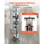 VEVOR Greeting Cards Display Rack, 32 Pockets Rotating Postcard Brochure Display Stand, 360° Spinning Card Display Rack with Sig