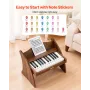 Kids klaverkeyboard, 25 tangenter digitalt træklaver til børn