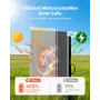 200W Foldable Solar Panel with Frame, 23% High-Efficiency Portable Monocrystalline Solar Panel Charger with 30A PWM Controller &