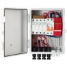PV Combiner Box, 4 String, Solar Combiner Box with 15A Rated Current Fuse, 63A Circuit Breaker, Lightning Arreste and Solar