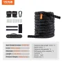 Battle Rope, 1.5 Inch Diameter 30Ft Length Polyester Exercise Rope, Battle Exercise Equipment with Protective Sleeve & Anchor, H