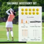 VEVOR Golf Hitting Mat, 5x4ft Artificial Turf Golf Hitting Mat, Thickened Golf Hitting Aids with 10 Golf Balls, 9 Golf Tees, Gol