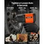 Air Impact Wrench, 1/2" Drive Pneumatic Impact Wrench Up to 1490N.m Reverse Torque, 7500RPM 4-Speed Adjustable & Lightweight Pne