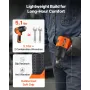 Air Impact Wrench, 1/2" Drive Pneumatic Impact Wrench Up to 1490N.m Reverse Torque, 7500RPM 4-Speed Adjustable & Lightweight Pne