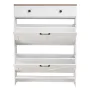 Shoe Cabinet with 2 Flip Drawers, Farmhouse Shoes Storage Cabinet with 2 Drawers and Anti-Tipping Device, Freestanding Shoe Orga