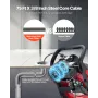 Drain Cleaner Machine 23m x 10.5mm, Sewer Snake Auger Manual Feed with 4 Cutters & Air-activated Foot Switch for 50mm to 100mm P
