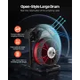 Drain Cleaner Machine 23m x 10.5mm, Sewer Snake Auger Manual Feed with 4 Cutters & Air-activated Foot Switch for 50mm to 100mm P