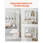 Laundry Room Wall Cabinet, 2-Tier Wall Mounted Cabinet with Adjustable Shelf, Cupboard Storage with 4 Doors, for Kitchen, Bathro