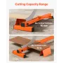 304.8mm Vinyl Floor Cutter, 10mm Thick Laminate Flooring Cutter with Cutting Angle Guide, Rubber Handle, Honing Stone, D2 Steel 