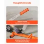 304.8mm Vinyl Floor Cutter, 10mm Thick Laminate Flooring Cutter with Cutting Angle Guide, Rubber Handle, Honing Stone, D2 Steel 