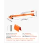 304.8mm Vinyl Floor Cutter, 10mm Thick Laminate Flooring Cutter with Cutting Angle Guide, Rubber Handle, Honing Stone, D2 Steel 