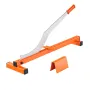 304.8mm Vinyl Floor Cutter, 10mm Thick Laminate Flooring Cutter with Cutting Angle Guide, Rubber Handle, Honing Stone, D2 Steel 