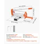 304.8mm Vinyl Floor Cutter, 12mm Thick Laminate Flooring Cutter with Upgraded Labor-Saving Aluminum-Alloy Lever, Telescoping Sup
